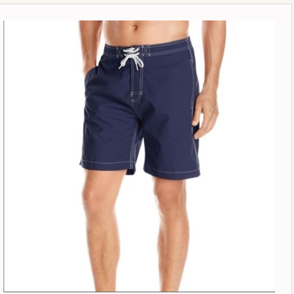 NWT Trunks Surf & Swim Navy Board Shorts - Picture 1 of 9